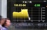 円相場の値動きを示すモニター＝東京都中央区で2024年4月29日午後2時22分、渡部直樹撮影